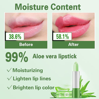 Gloyee™ Organic Color Changing Magic Balm-Lipstick (Aloe Vera) - Pack of 3