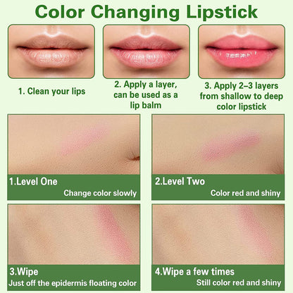 Gloyee™ Organic Color Changing Magic Balm-Lipstick (Aloe Vera) - Pack of 3