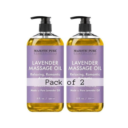 PURE Lavender Massage Oil for Men and Women - Great for Calming and Soothing ( 100 ml - Pack of 2 )